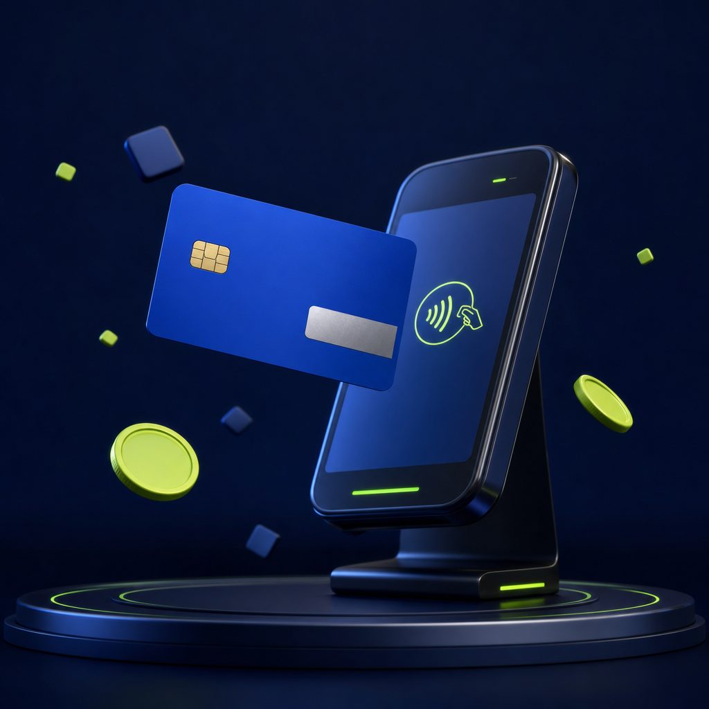 Prepaid-Karte wird an einem Terminal eingelöst